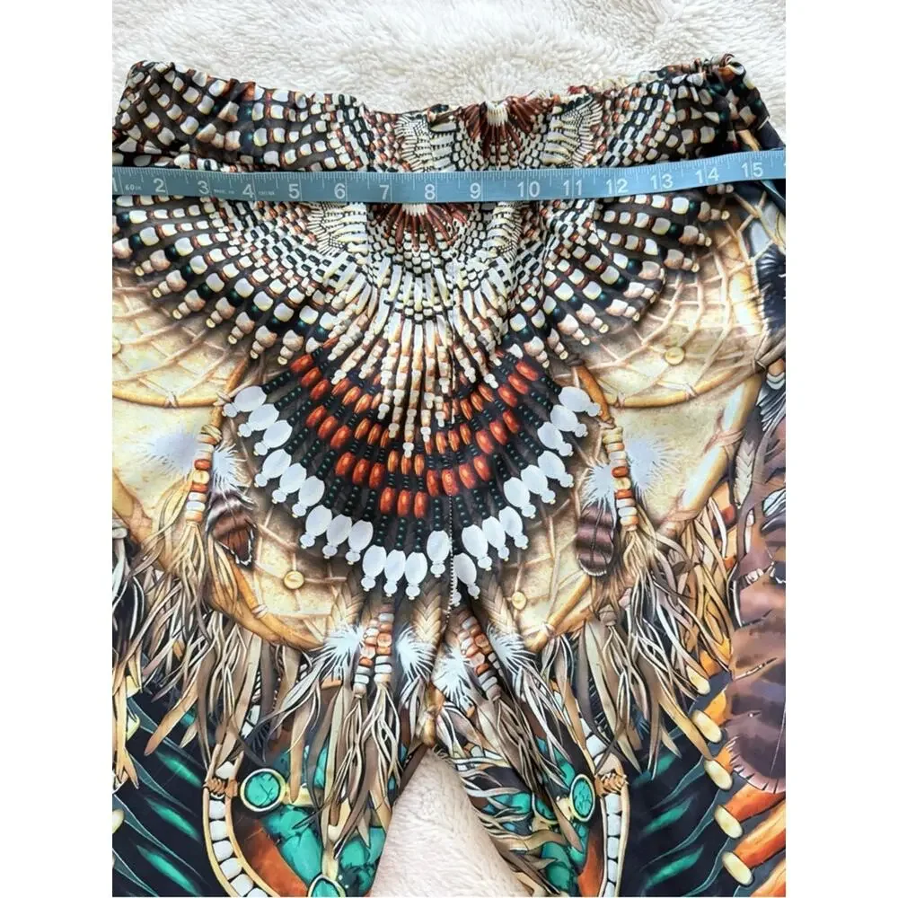 Women wide leg pants animal print size L - Picture 6 of 8